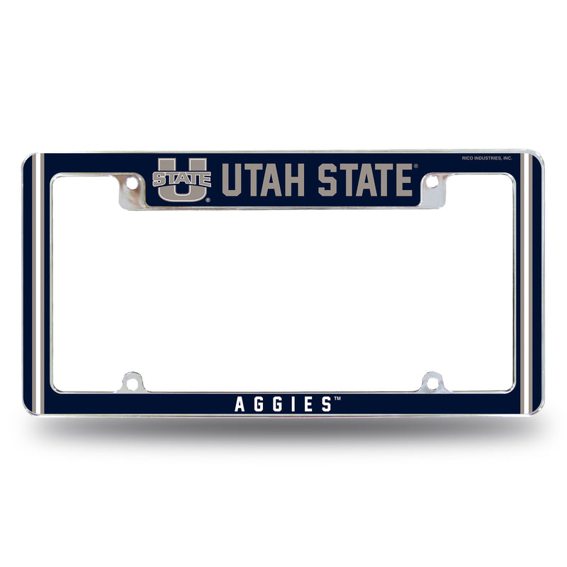 Utah State University Alternate Design All Over Chrome Frame - Top Oriented