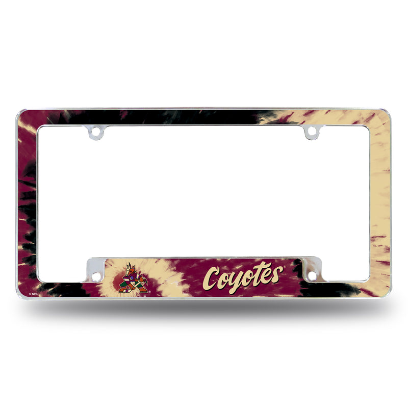 Arizona Coyotes - Tie Dye Design - All Over Chrome Frame (Bottom Oriented)