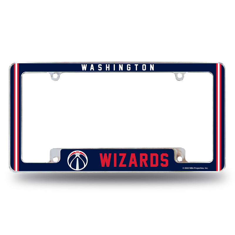 Wizards Alternate Design All Over Chrome Frame - Bottom Oriented