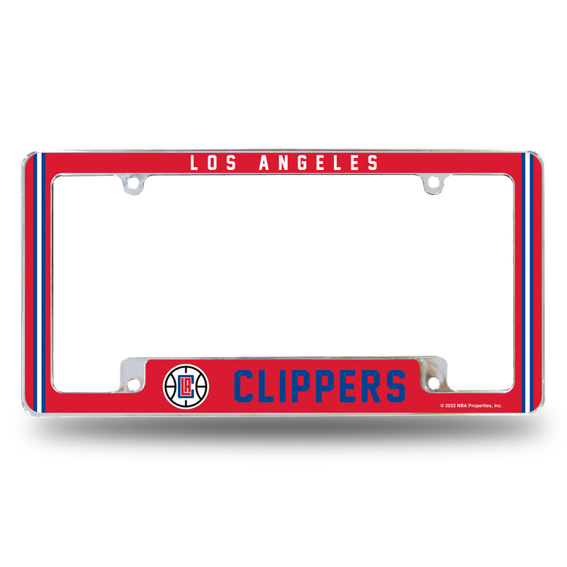 Clippers Alternate Design All Over Chrome Frame - Bottom Oriented