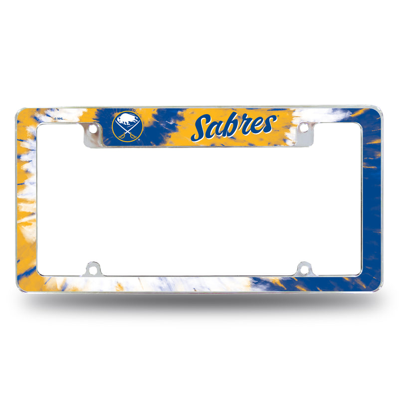 Sabres - Tie Dye Design - All Over Chrome Frame (Top Oriented)