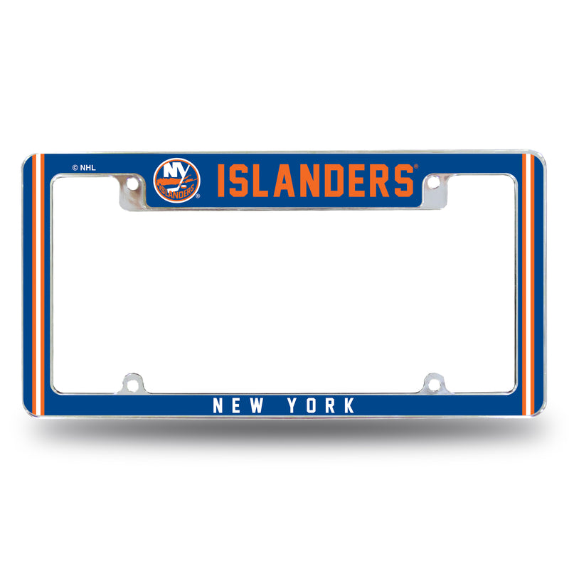 Islanders Alternate Design All Over Chrome Frame - Top Oriented