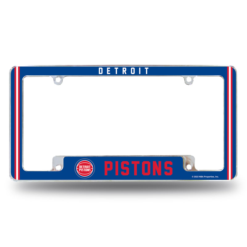 Pistons Alternate Design All Over Chrome Frame - Bottom Oriented