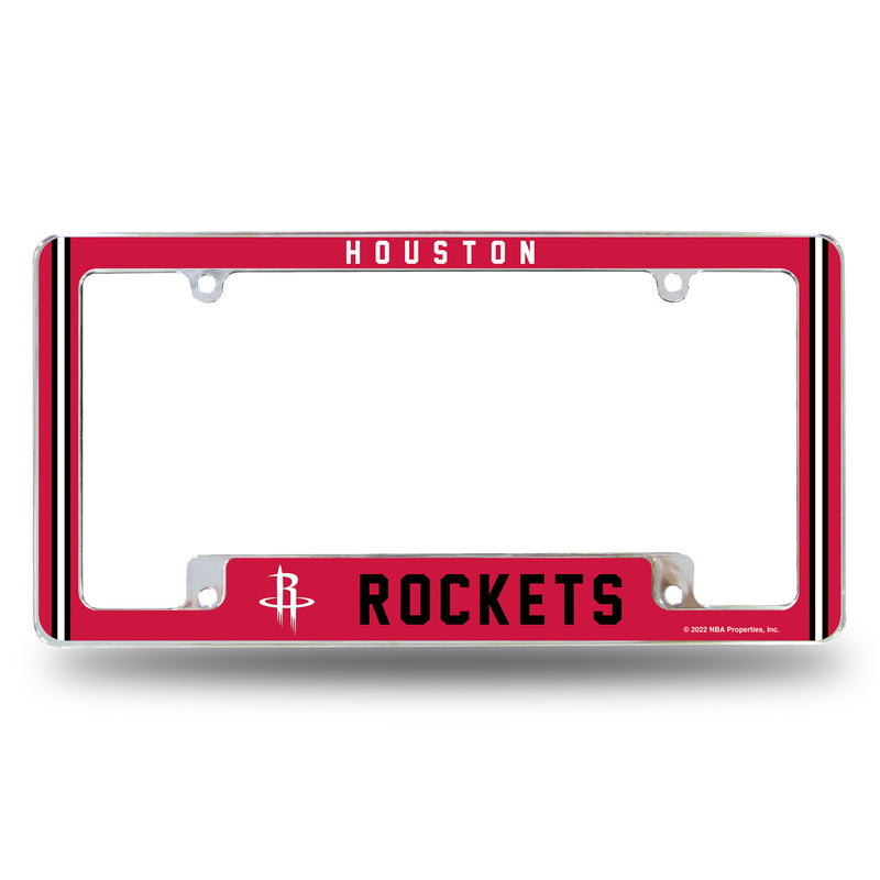 Rockets Alternate Design All Over Chrome Frame - Bottom Oriented