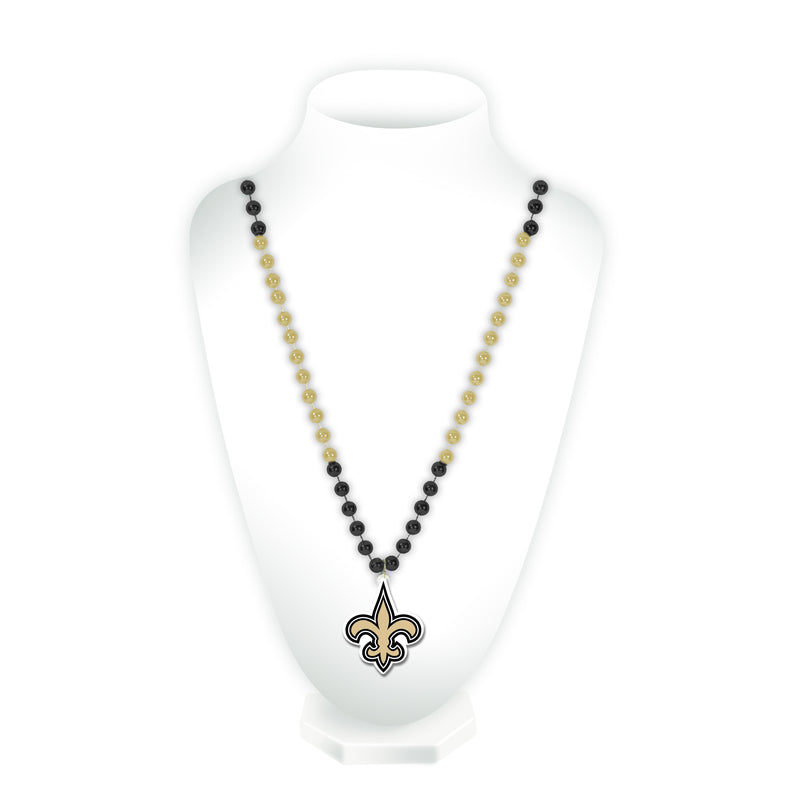 Saints Logo Sport Beads with Medallion