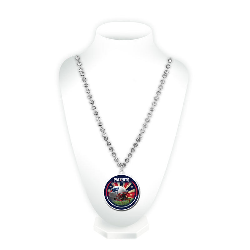 New England Patriots Sport Beads With Medallion