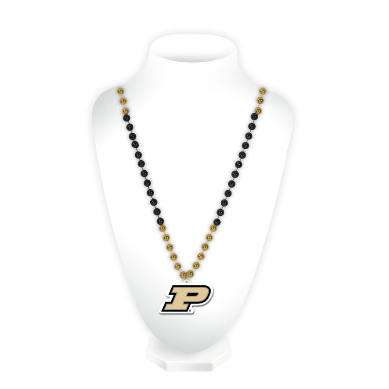 Purdue Sports Beads With Medallion