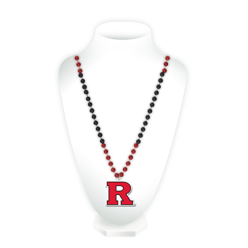 Rutgers Sport Beads With Medallion