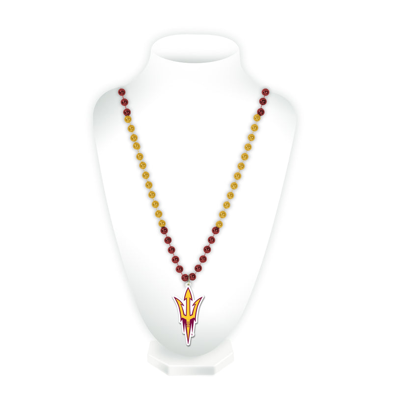 Arizona St Sport Beads With Medallion