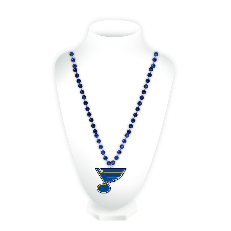 Blues Sport Beads With Medallion