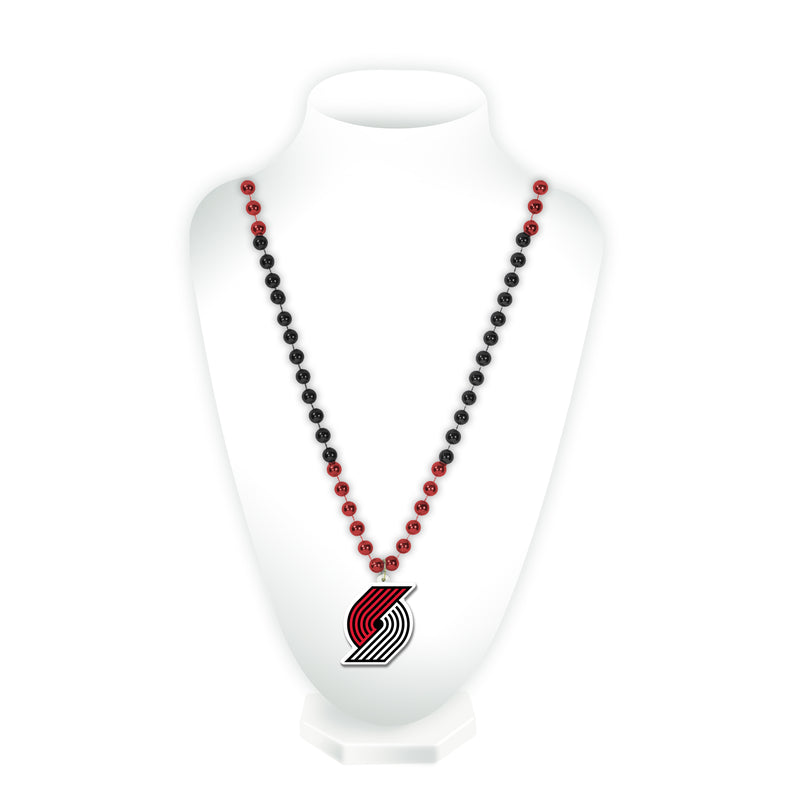 Trail Blazers Sport Beads With Medallion