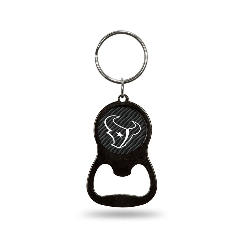 NFL Houston Texans Metal Keychain - Beverage Bottle Opener With Key Ring - Pocket Size By Rico Industries