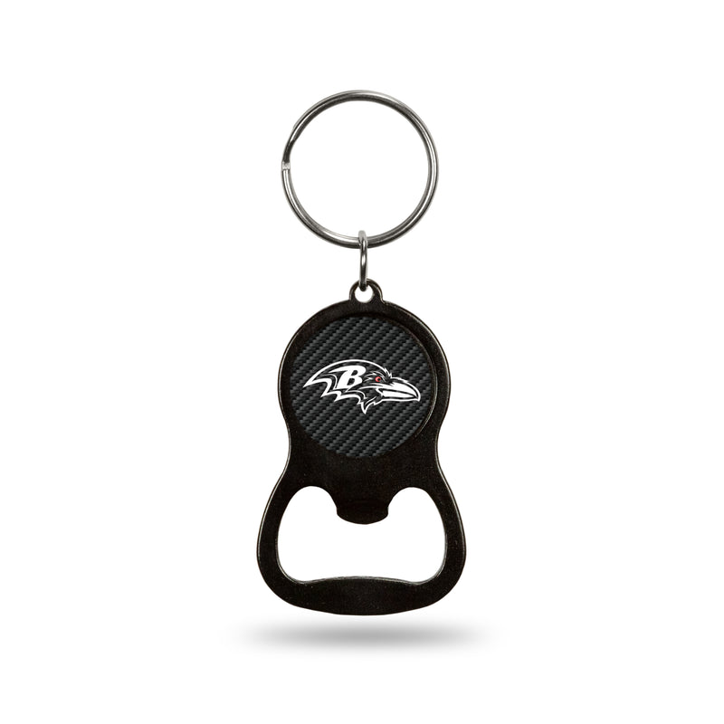 NFL Baltimore Ravens Metal Keychain - Beverage Bottle Opener With Key Ring - Pocket Size By Rico Industries