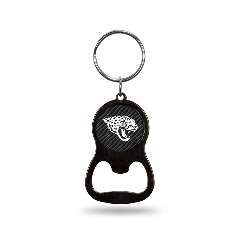 NFL Jacksonville Jaguars Metal Keychain - Beverage Bottle Opener With Key Ring - Pocket Size By Rico Industries