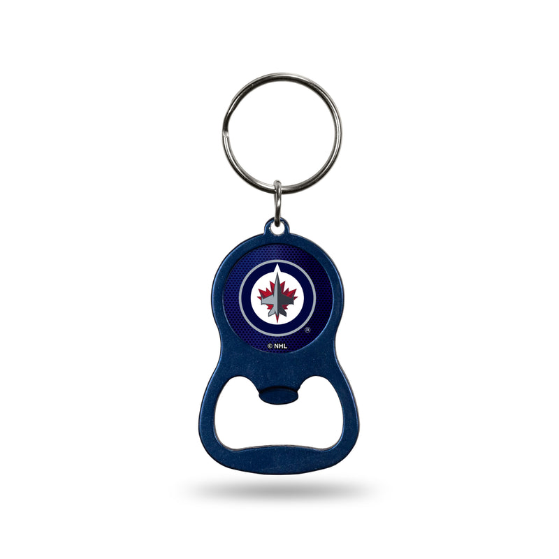 NHL Winnipeg Jets Metal Keychain - Beverage Bottle Opener With Key Ring - Pocket Size By Rico Industries