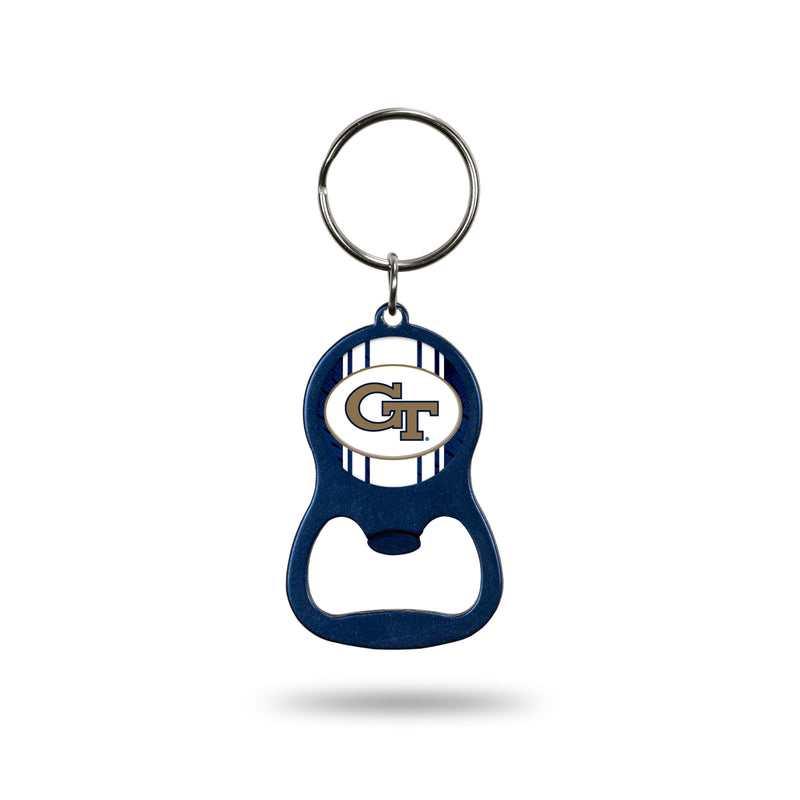 NCAA Georgia Tech Yellow Jackets Metal Keychain - Beverage Bottle Opener With Key Ring - Pocket Size By Rico Industries