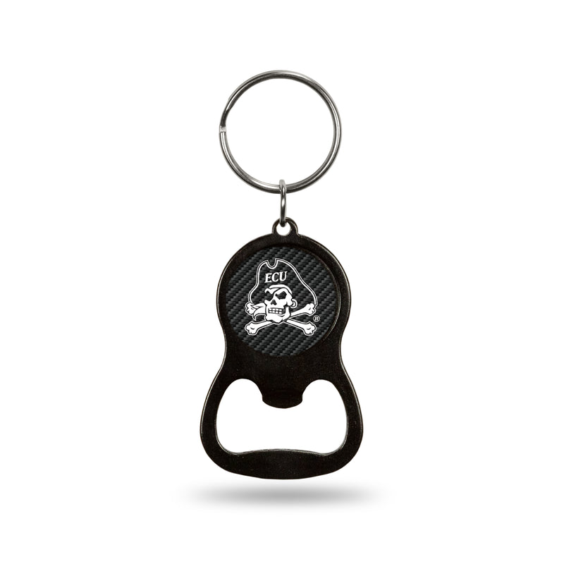 NCAA East Carolina Pirates Metal Keychain - Beverage Bottle Opener With Key Ring - Pocket Size By Rico Industries