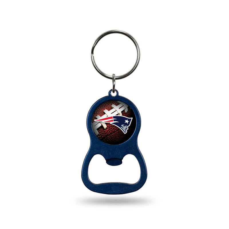 NFL New England Patriots Metal Keychain - Beverage Bottle Opener With Key Ring - Pocket Size By Rico Industries
