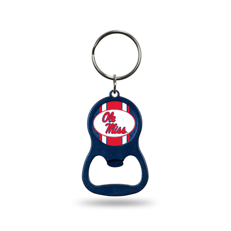 NCAA Mississippi Rebels Metal Keychain - Beverage Bottle Opener With Key Ring - Pocket Size By Rico Industries