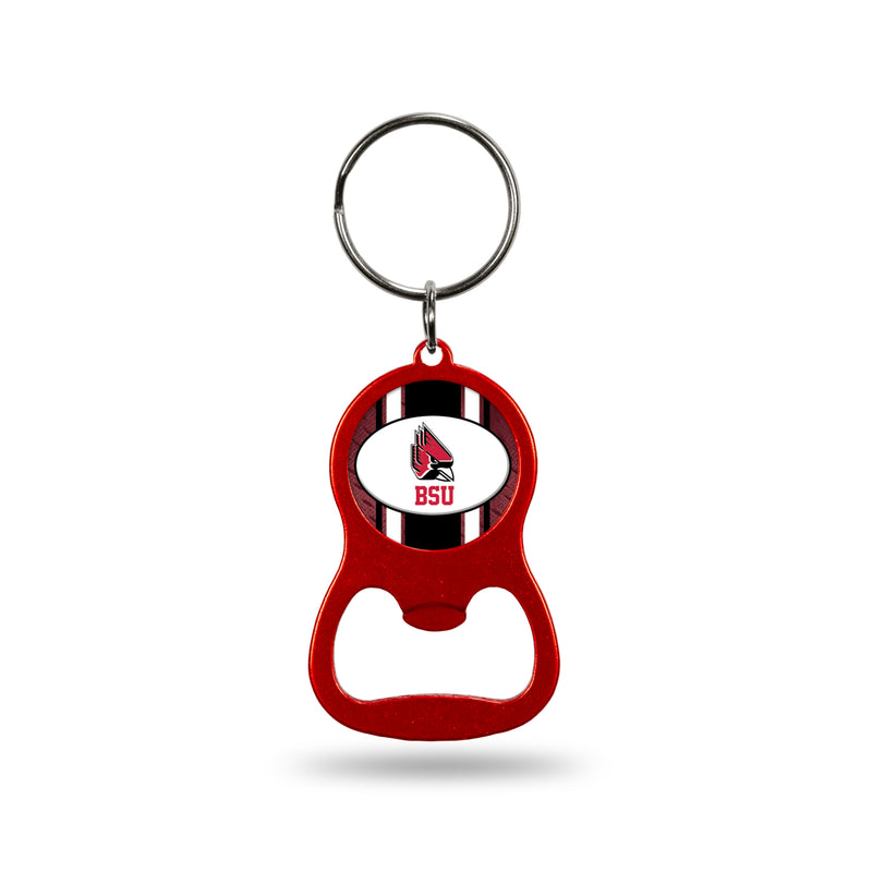 NCAA Ball State Cardinals Metal Keychain - Beverage Bottle Opener With Key Ring - Pocket Size By Rico Industries