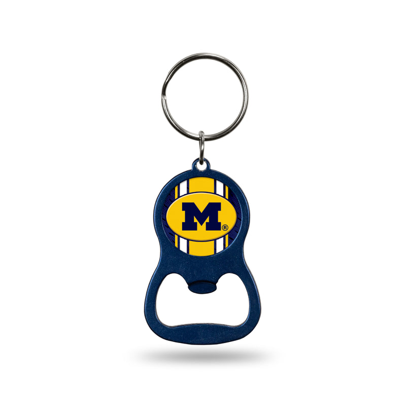 NCAA Michigan Wolverines Metal Keychain - Beverage Bottle Opener With Key Ring - Pocket Size By Rico Industries