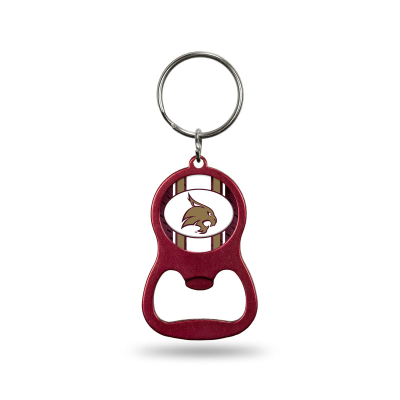 NCAA Texas State Bobcats Metal Keychain - Beverage Bottle Opener With Key Ring - Pocket Size By Rico Industries