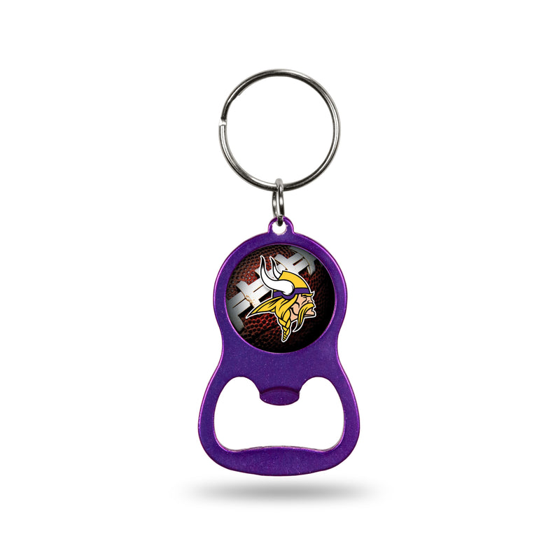 NFL Minnesota Vikings Metal Keychain - Beverage Bottle Opener With Key Ring - Pocket Size By Rico Industries