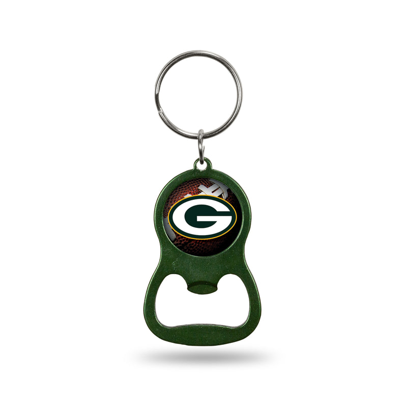 NFL Green Bay Packers Metal Keychain - Beverage Bottle Opener With Key Ring - Pocket Size By Rico Industries