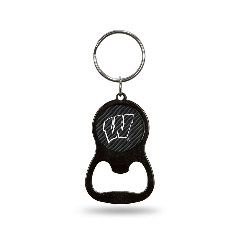 NCAA Wisconsin Badgers Metal Keychain - Beverage Bottle Opener With Key Ring - Pocket Size By Rico Industries