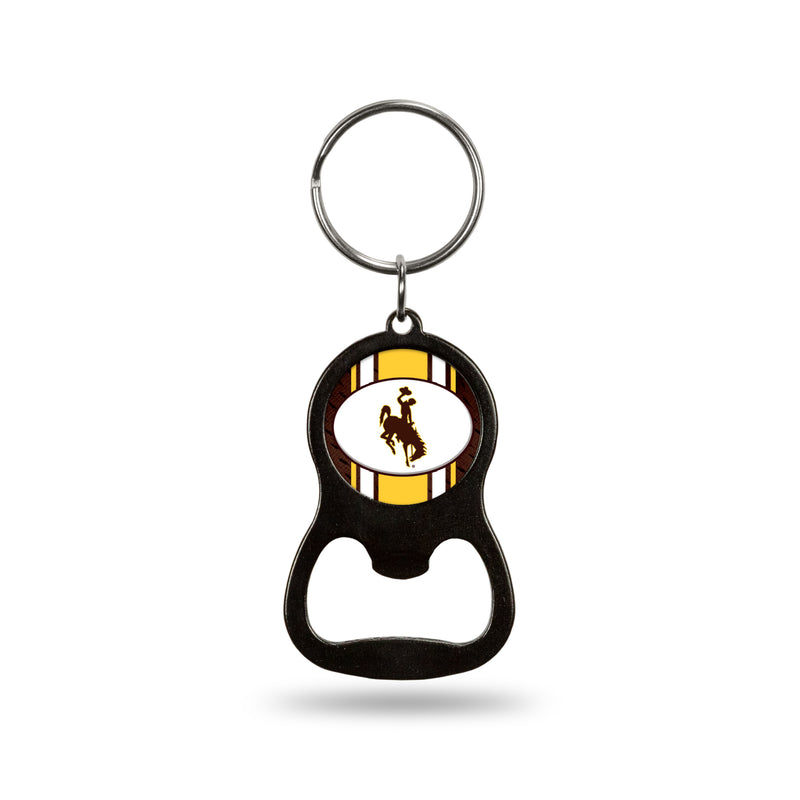 NCAA Wyoming Cowboys Metal Keychain - Beverage Bottle Opener With Key Ring - Pocket Size By Rico Industries