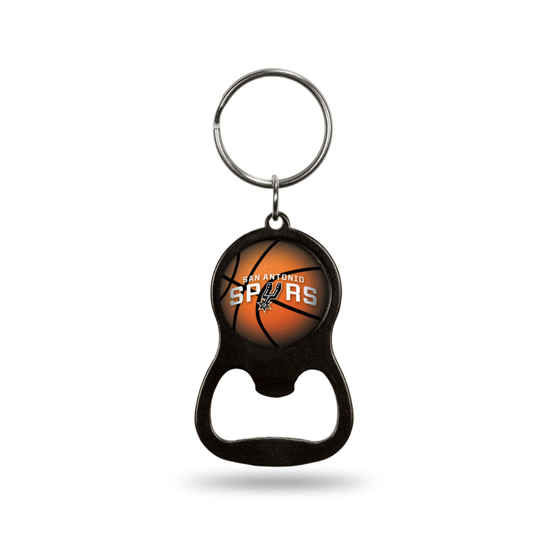 NBA San Antonio Spurs Metal Keychain - Beverage Bottle Opener With Key Ring - Pocket Size By Rico Industries