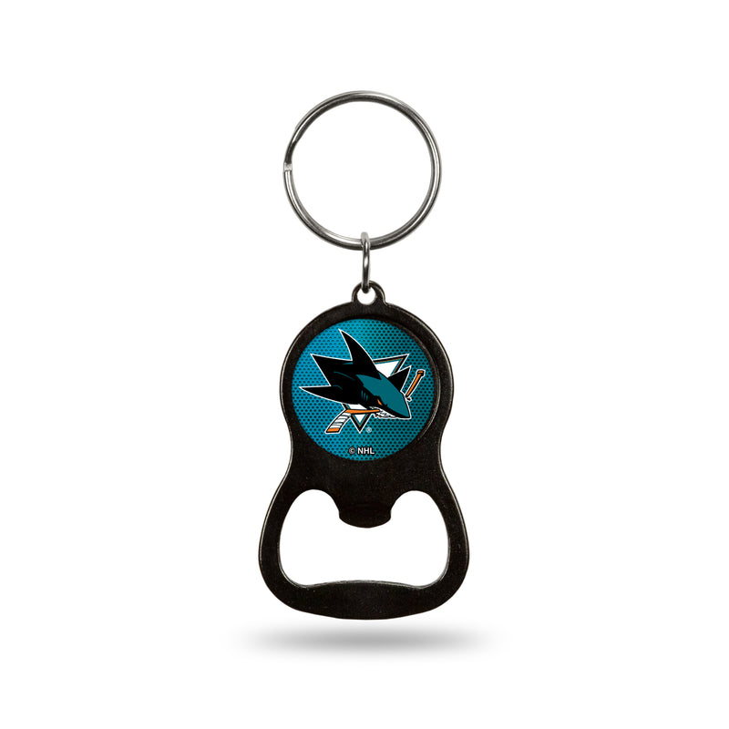 NHL San Jose Sharks Metal Keychain - Beverage Bottle Opener With Key Ring - Pocket Size By Rico Industries