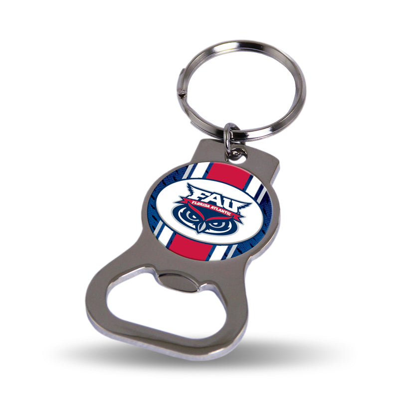 NCAA Florida Atlantic Owls Metal Keychain - Beverage Bottle Opener With Key Ring - Pocket Size By Rico Industries