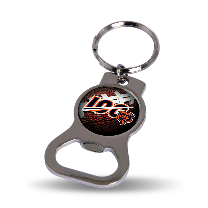 NFL Chicago Bears Metal Keychain - Beverage Bottle Opener With Key Ring - Pocket Size By Rico Industries