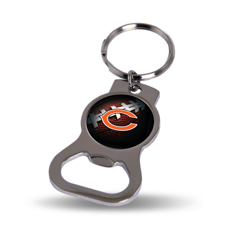 NFL Chicago Bears Metal Keychain - Beverage Bottle Opener With Key Ring - Pocket Size By Rico Industries