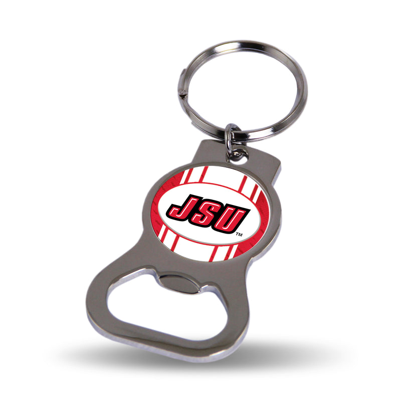 NCAA Jacksonville State Gamecocks Metal Keychain - Beverage Bottle Opener With Key Ring - Pocket Size By Rico Industries