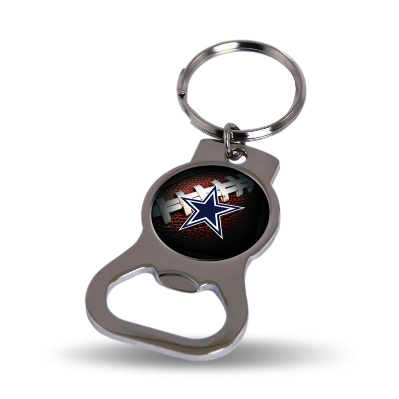 NFL Dallas Cowboys Metal Keychain - Beverage Bottle Opener With Key Ring - Pocket Size By Rico Industries