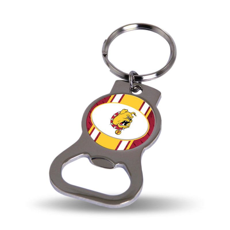 NCAA Ferris State Bulldogs Metal Keychain - Beverage Bottle Opener With Key Ring - Pocket Size By Rico Industries