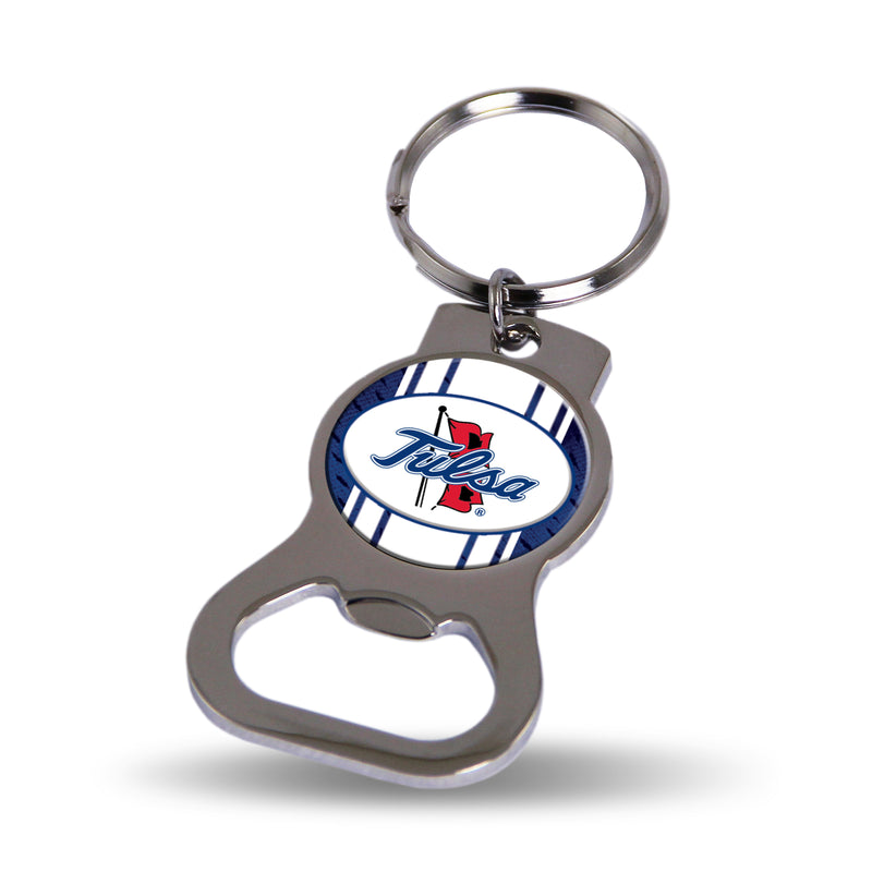 NCAA Tulsa Golden Hurricane Metal Keychain - Beverage Bottle Opener With Key Ring - Pocket Size By Rico Industries