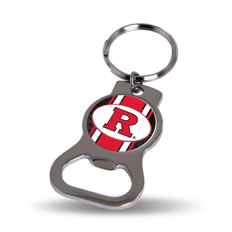 NCAA Rutgers Scarlet Knights Metal Keychain - Beverage Bottle Opener With Key Ring - Pocket Size By Rico Industries