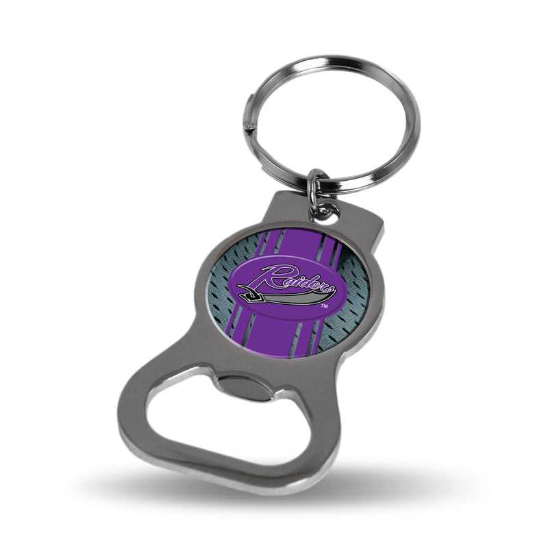 NCAA Mount Union  Purple Raiders Metal Keychain - Beverage Bottle Opener With Key Ring - Pocket Size By Rico Industries