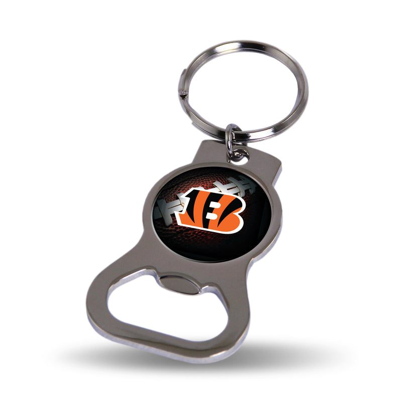 NFL Cincinnati Bengals Metal Keychain - Beverage Bottle Opener With Key Ring - Pocket Size By Rico Industries
