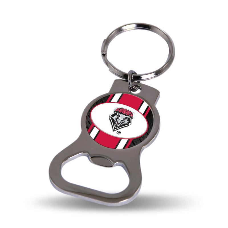 NCAA New Mexico Lobos Metal Keychain - Beverage Bottle Opener With Key Ring - Pocket Size By Rico Industries