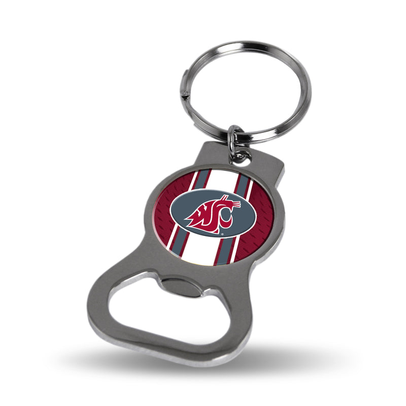 NCAA Washington State Cougars Metal Keychain - Beverage Bottle Opener With Key Ring - Pocket Size By Rico Industries