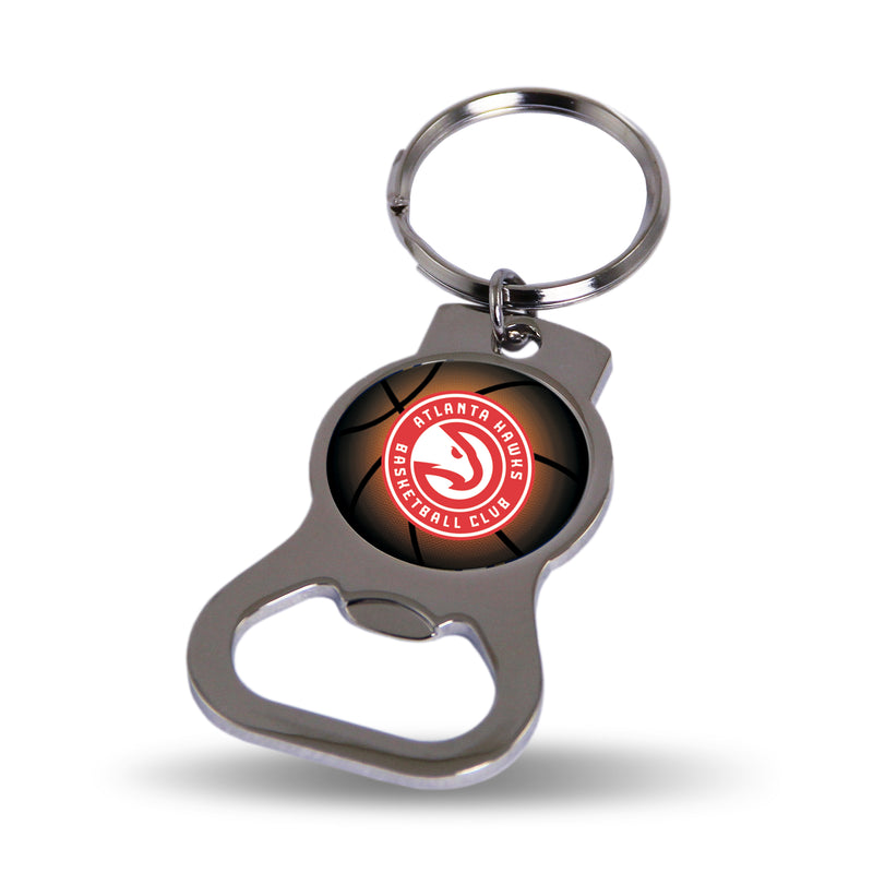 NBA Atlanta Hawks Metal Keychain - Beverage Bottle Opener With Key Ring - Pocket Size By Rico Industries