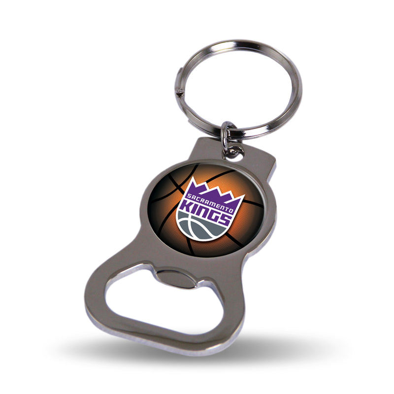 NBA Sacramento Kings Metal Keychain - Beverage Bottle Opener With Key Ring - Pocket Size By Rico Industries