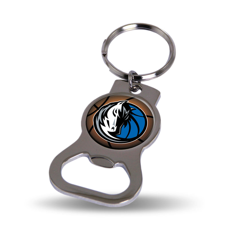 NBA Dallas Mavericks Metal Keychain - Beverage Bottle Opener With Key Ring - Pocket Size By Rico Industries