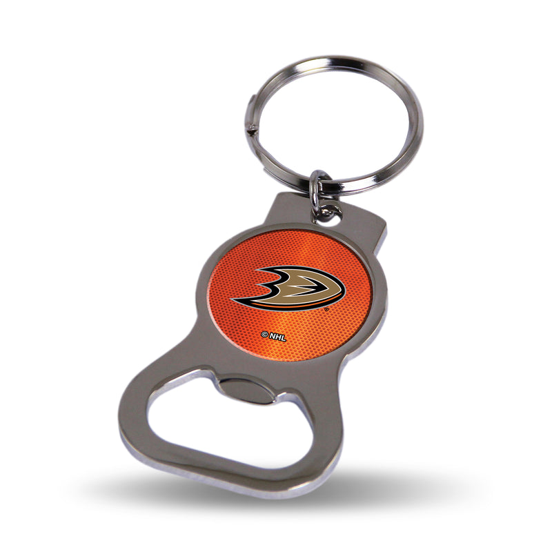 NHL Anaheim Ducks Metal Keychain - Beverage Bottle Opener With Key Ring - Pocket Size By Rico Industries