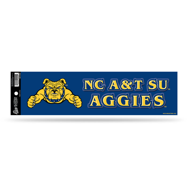 NCAA N.Carolina A&T Aggies 3" x 12" Car/Truck/Jeep Bumper Sticker By Rico Industries