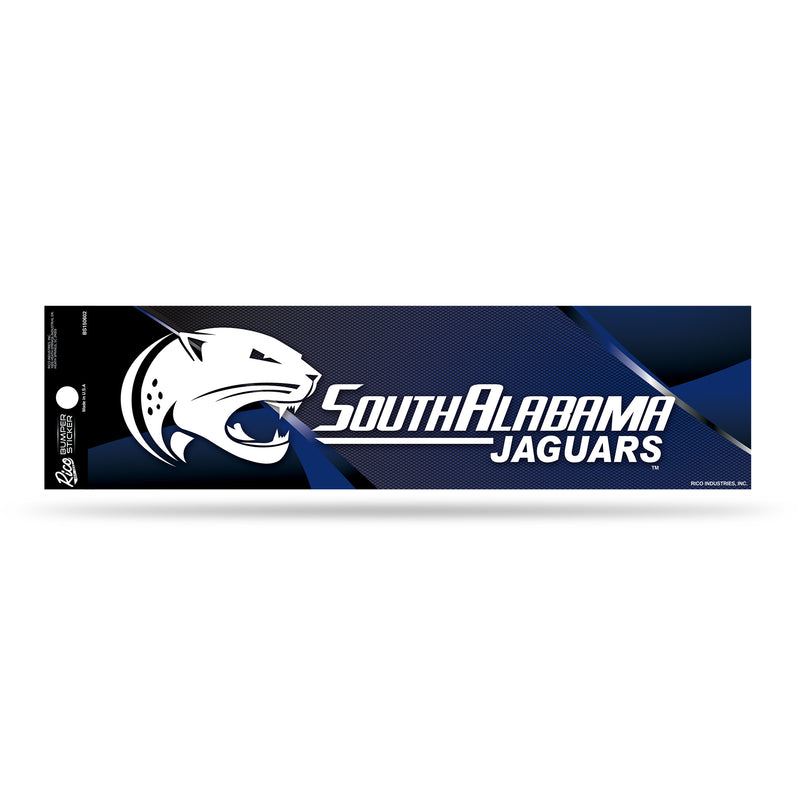 NCAA South Alabama Jaguars 3" x 12" Car/Truck/Jeep Bumper Sticker By Rico Industries